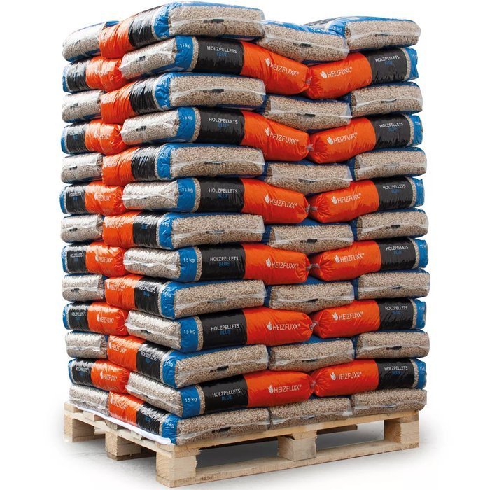 Granulés HEIZFUXX bleu EN+ A1 – Palette 65 sacs x 15kg