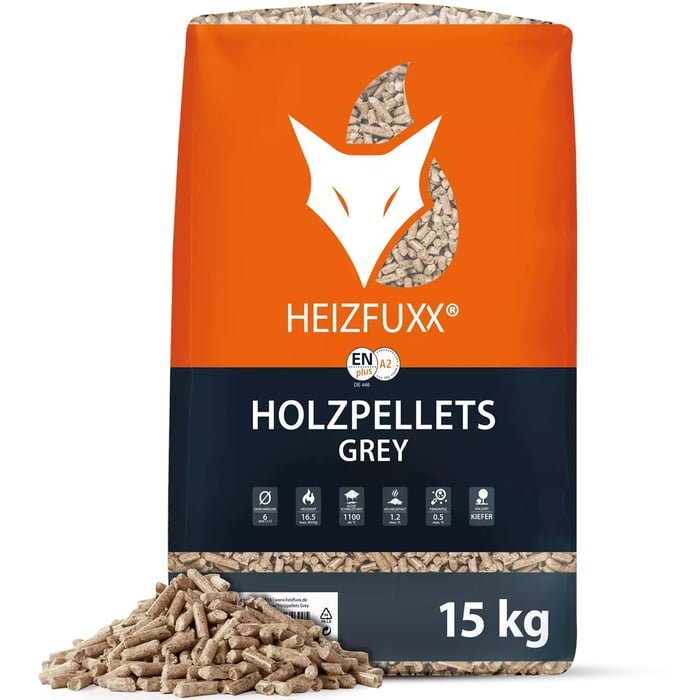 Granulés HEIZFUXX gris EN+ A2 – Palette 65 sacs x 15kg – Image 2