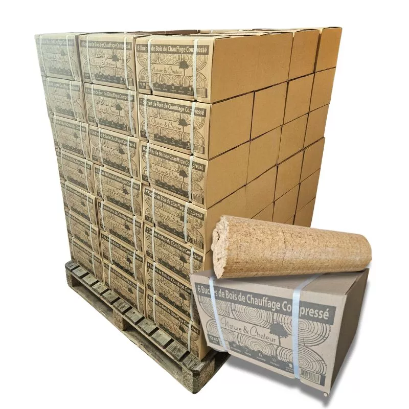 Bois densifié Confort – Palette de 960 Kg – Feuillus durs et résineux